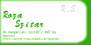 roza szitar business card